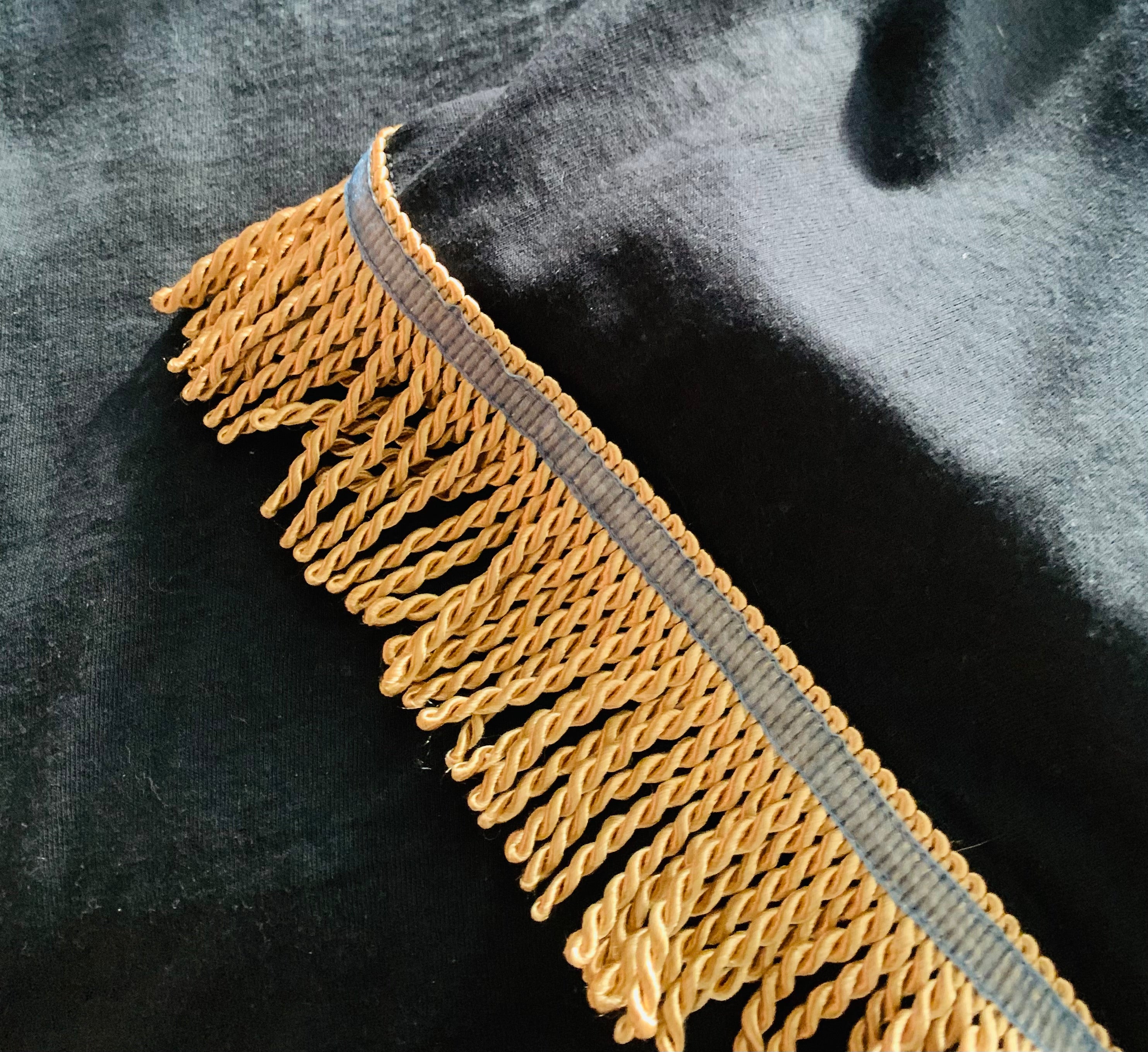 FRINGES WITH A BLUE BORDER